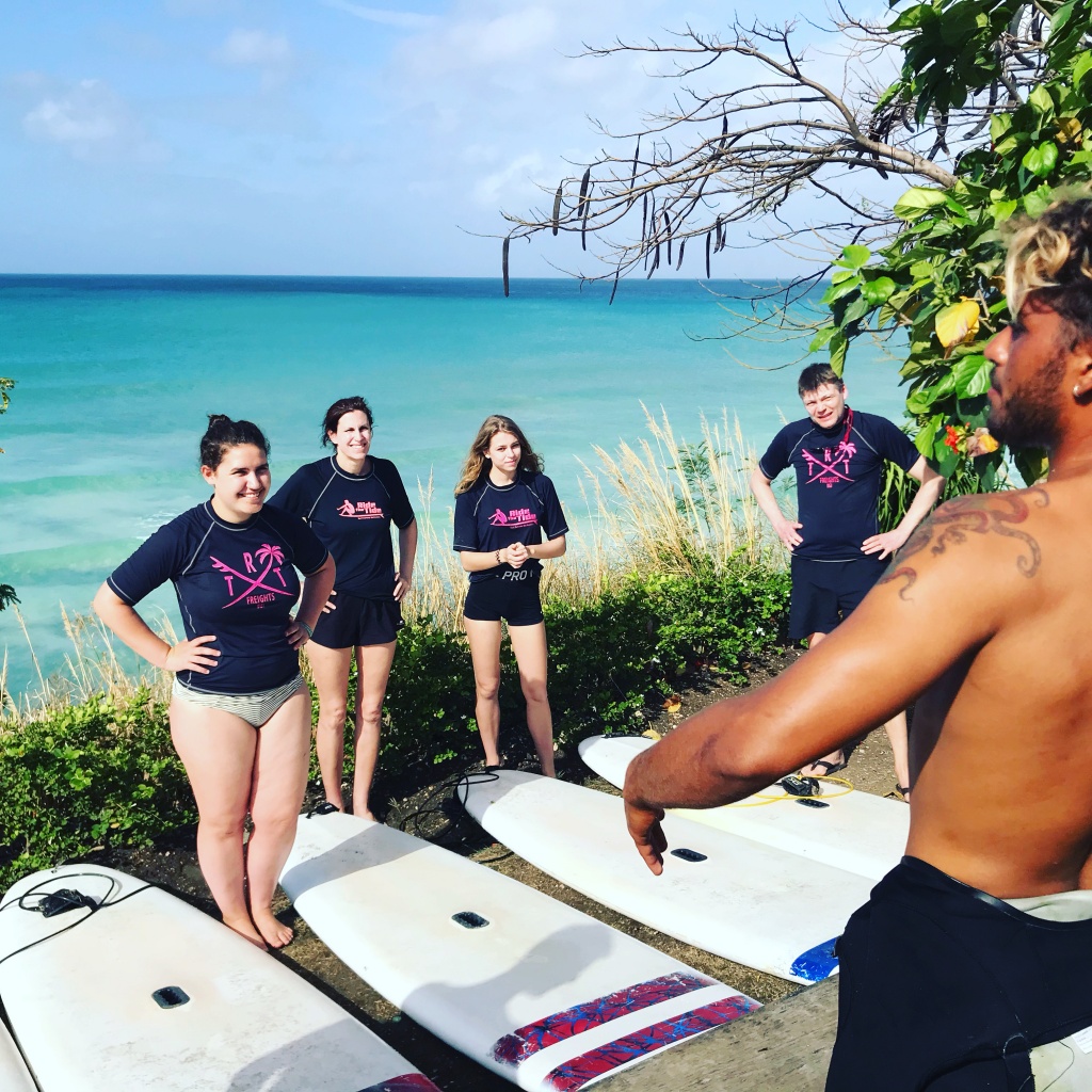 Ride the Tide teaching students in Barbados