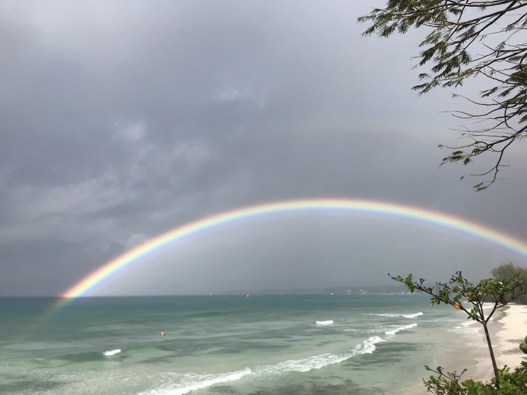 Barbados Surf Rainbow At Freight's Bay