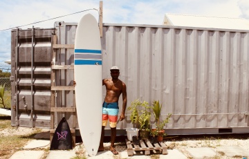 BIC Performance 9 Ride the Tide Barbados surfboard rental in Barbados