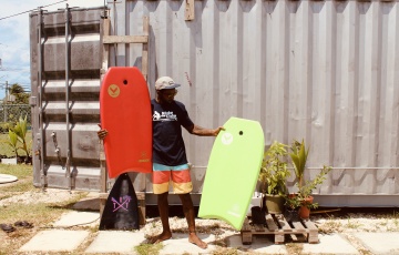 Hydro Electron 42 Ride the Tide Barbados surfboard rental in Barbados