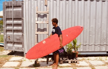 NSP Dream Rider Coco 76 Ride the Tide Barbados surfboard rental in Barbados